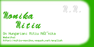 monika mitiu business card